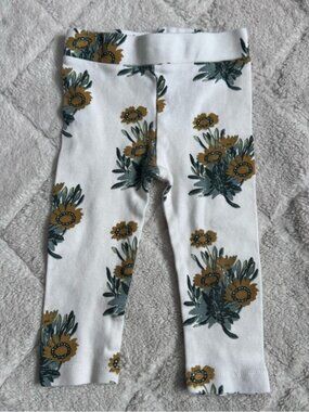 Kate Quinn | Calendula Print Sunflower Leggings | Size 18-24 Months